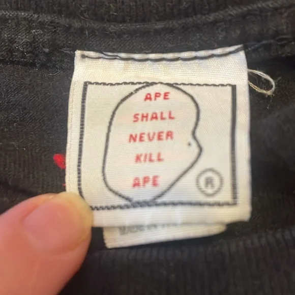 Bape Black Graphic T-Shirt - Picture 4 of 7